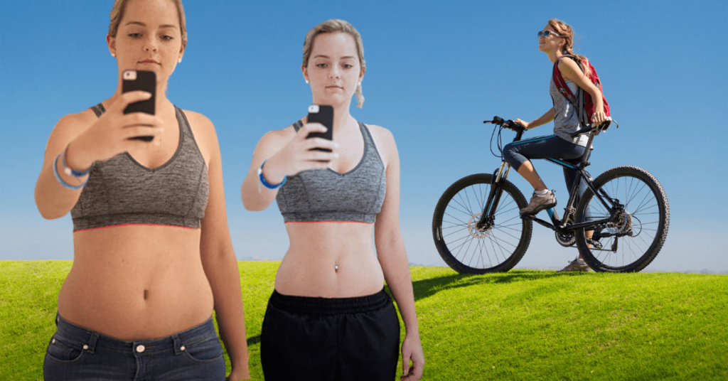 Female Body Cycling Transmation: Before and After in One Month