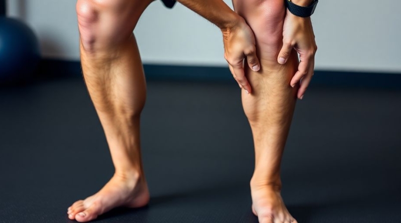 Knees strengthening exercises with weights.