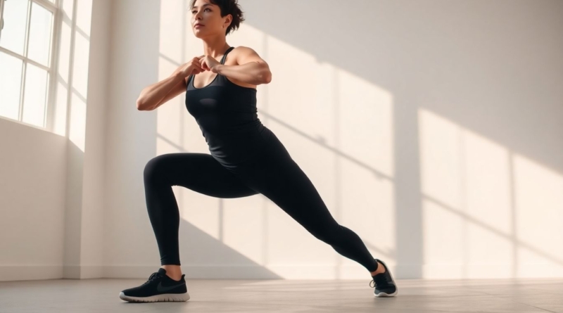 Person performing a basic fitness exercise.
