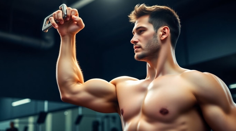 Person doing bodyweight bicep curls, arms toned.